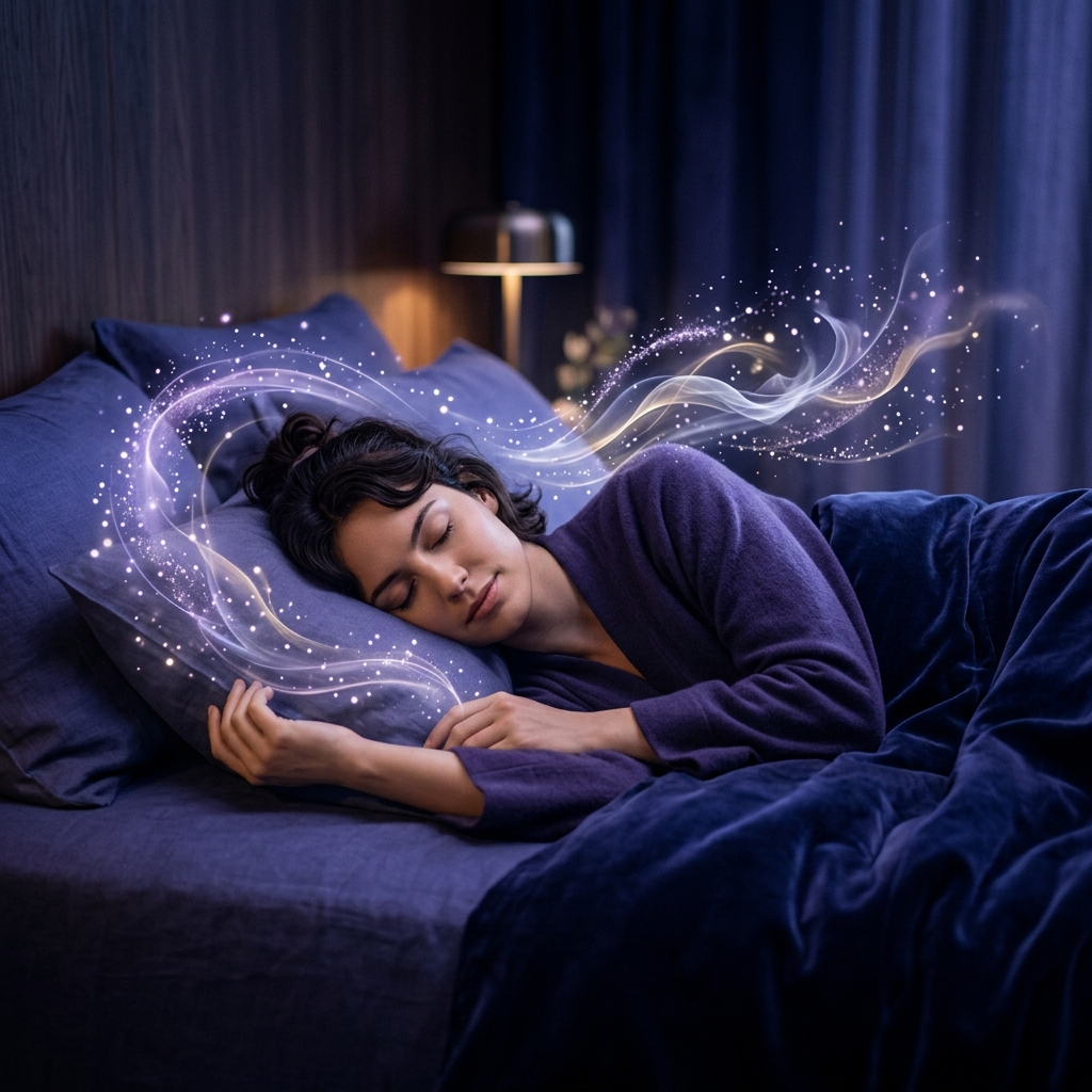 Representación visual de la serenidad y la arquitectura del sueño en MindCalm